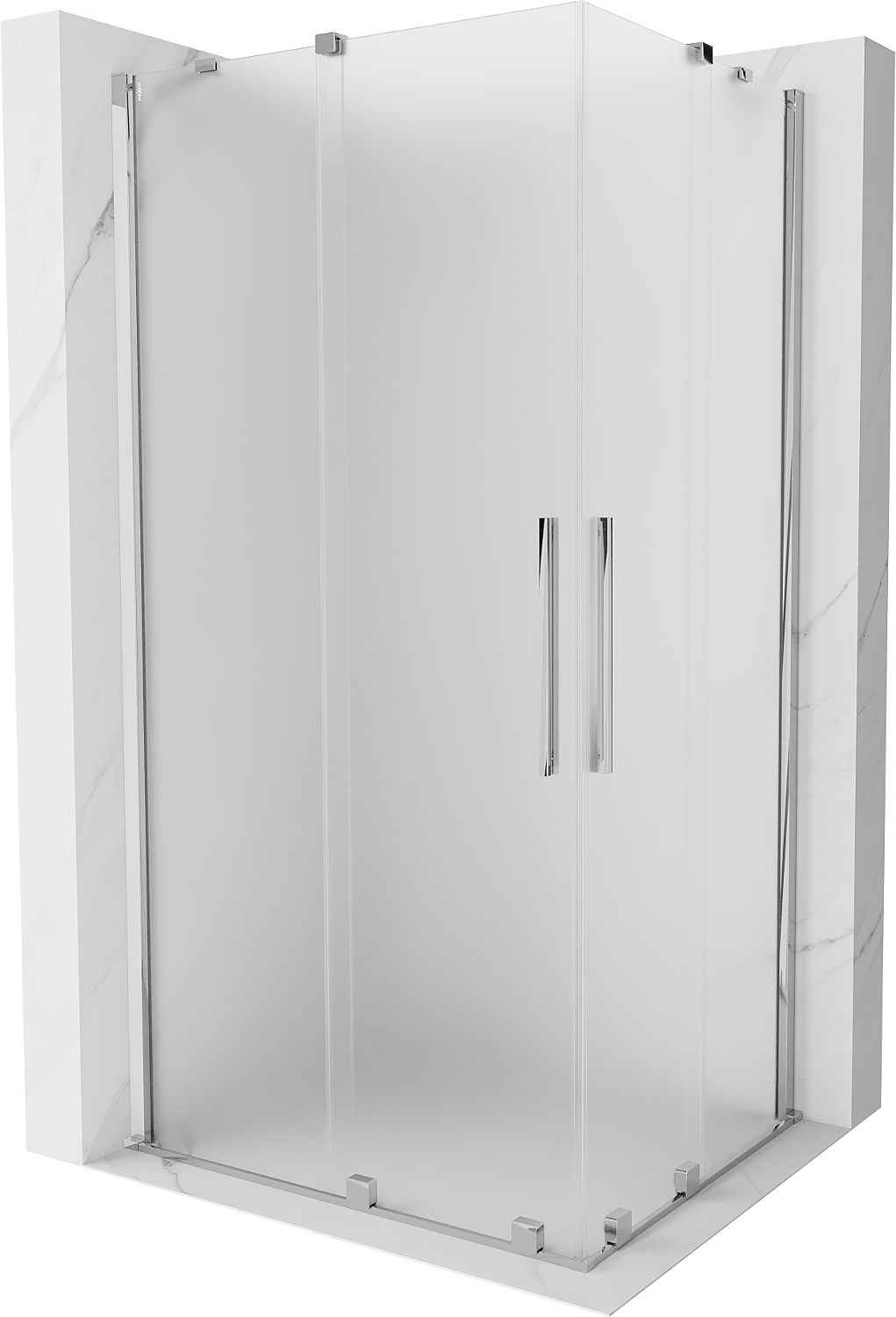Mexen Velar Duo kabina prysznicowa rozsuwana 90x80 cm, szron, chrom - 871-090-080-32-01