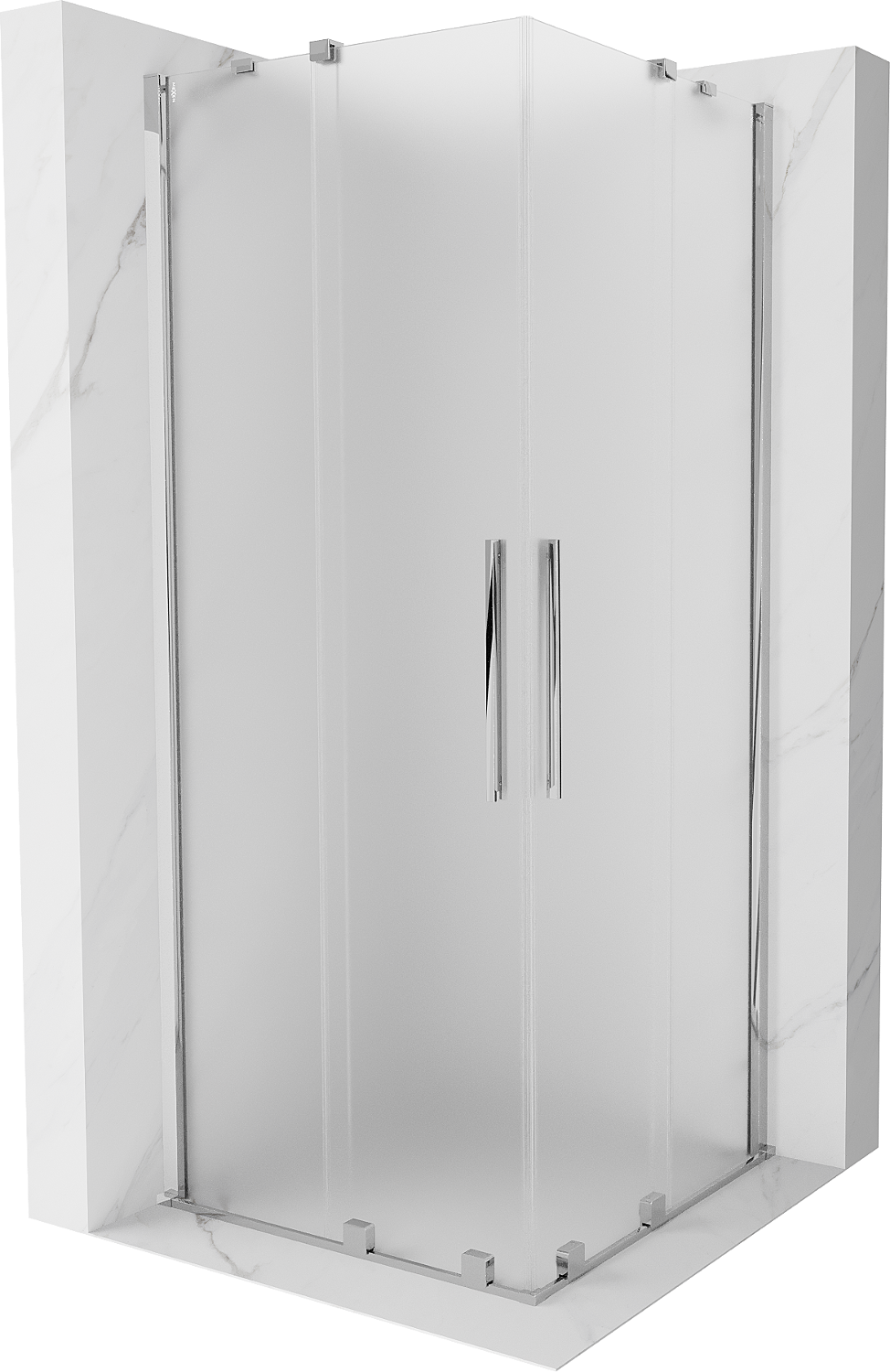 Mexen Velar Duo kabina prysznicowa rozsuwana 100x100 cm, szron, chrom - 871-100-100-32-01