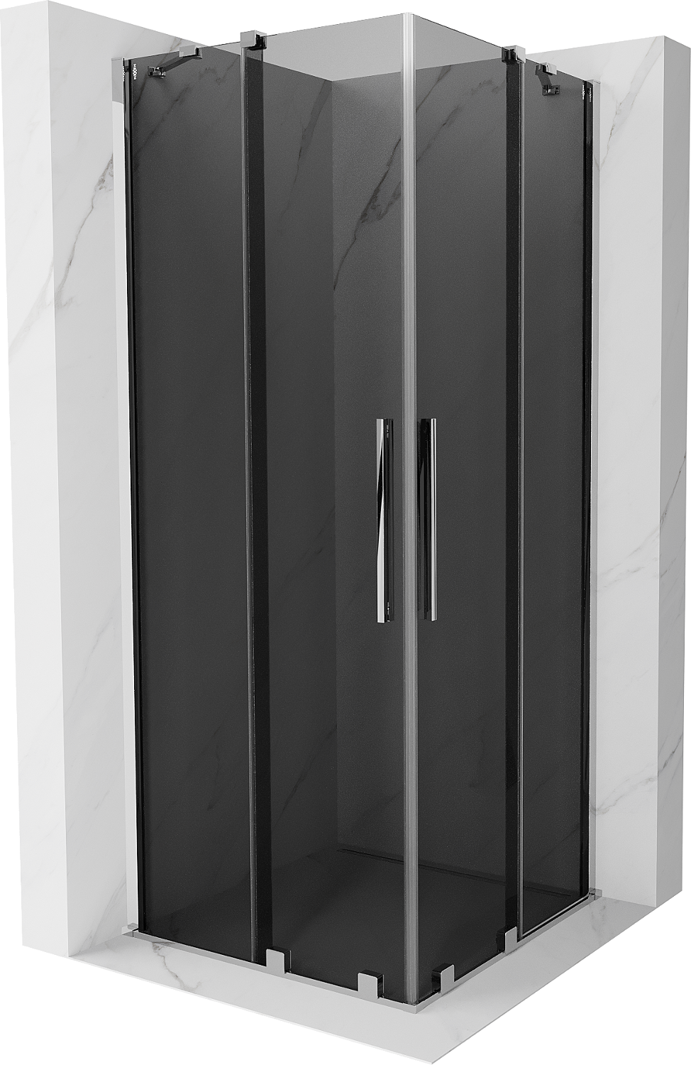 Mexen Velar Duo kabina prysznicowa rozsuwana 100x100 cm, grafit, chrom - 871-100-100-42-01