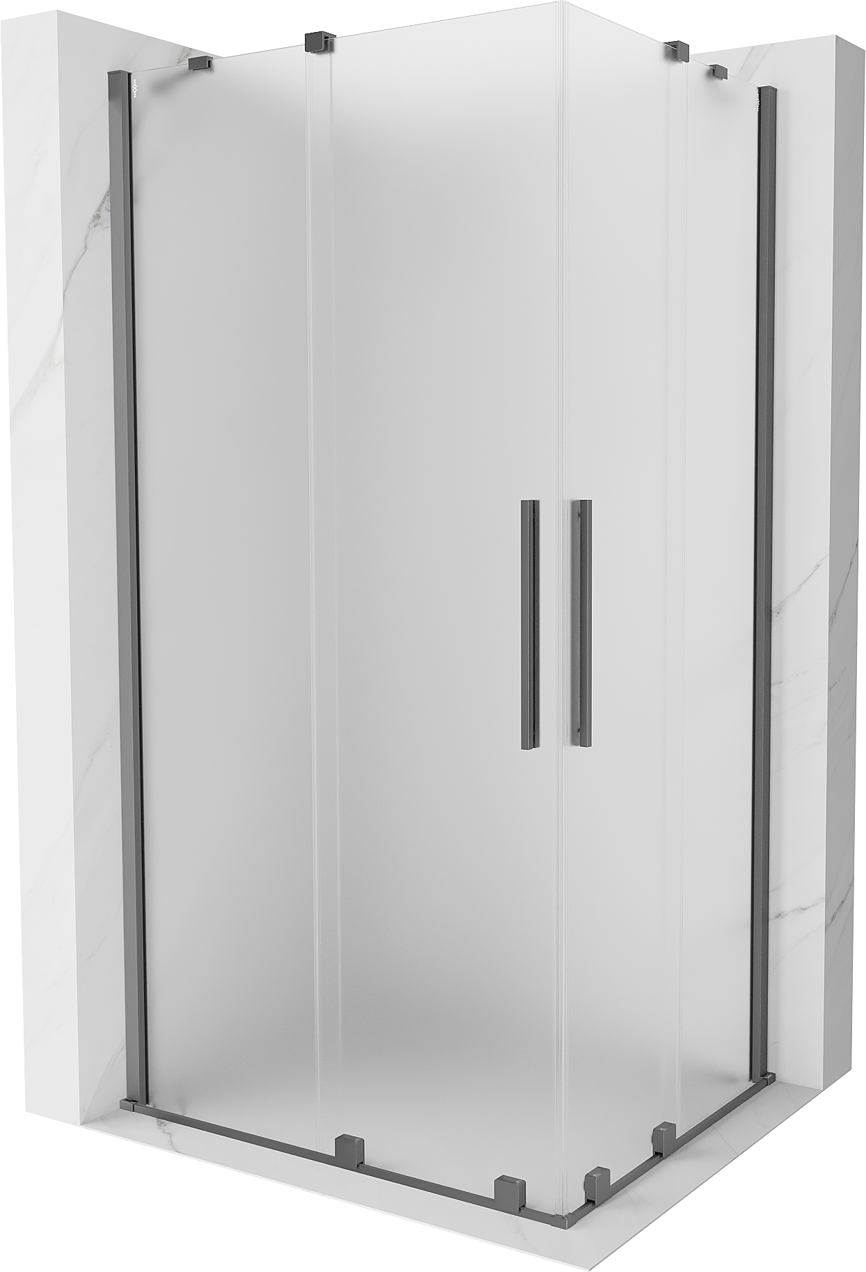 Mexen Velar Duo kabina prysznicowa rozsuwana 100x90 cm, szron, gun metal - 871-100-090-32-95