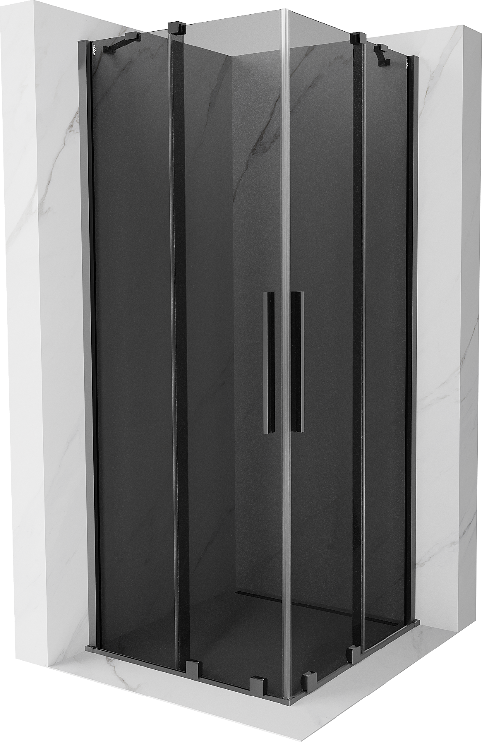 Mexen Velar Duo kabina prysznicowa rozsuwana 80x80 cm, grafit, gun metal - 871-080-080-42-95