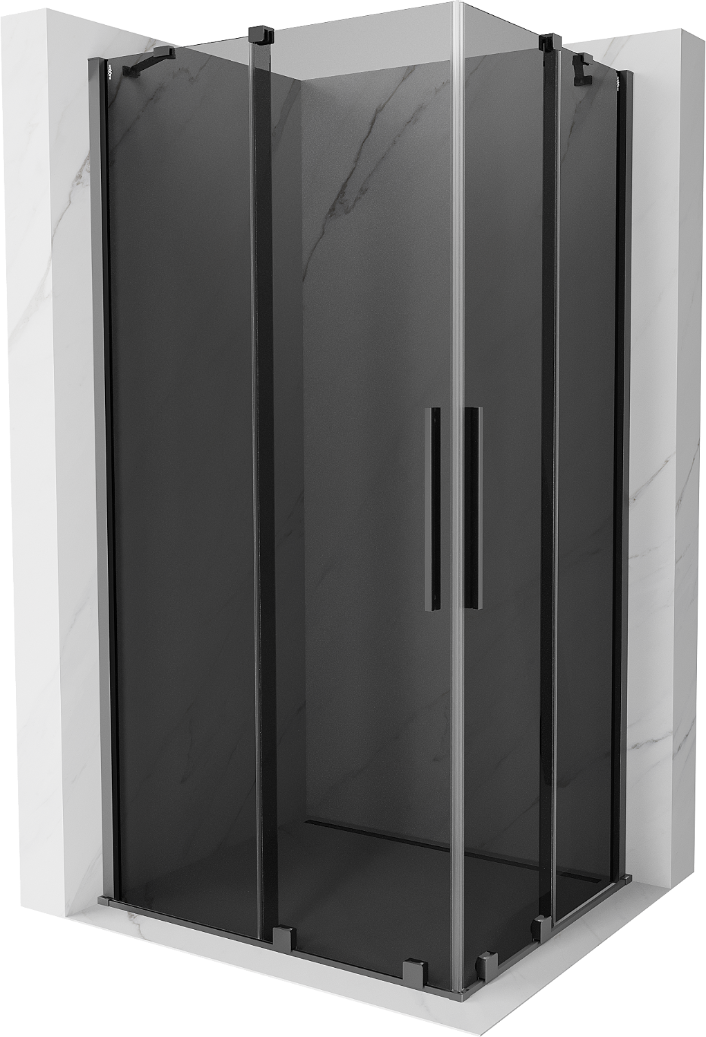 Mexen Velar Duo kabina prysznicowa rozsuwana 100x90 cm, grafit, gun metal - 871-100-090-42-95