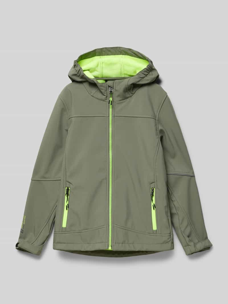 Kurtka softshell z detalem z logo