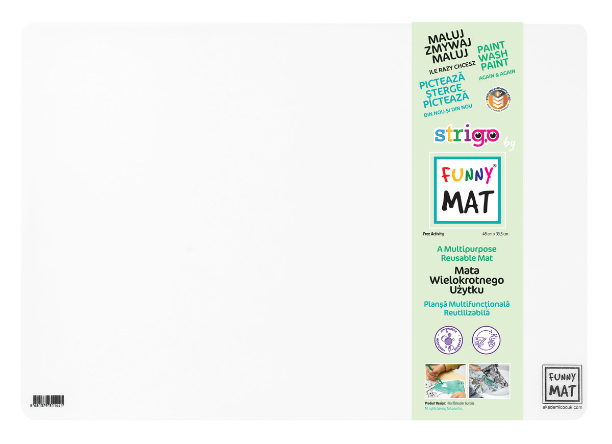 Transparentna mata wodoodporna do kolorowania Strigo by Funny Mat Gładka