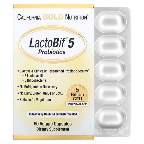 Suplement diety, LactoBif Probiotics 5 miliardów CFU 60 kaps.