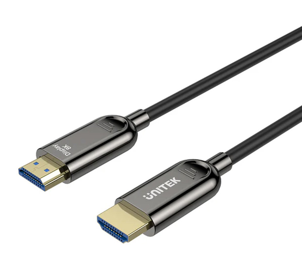 Kabel HDMI 2.1 optyczny Unitek AOC 8K-60Hz, 4K-120Hz - 50m (C11085GY01-50M)