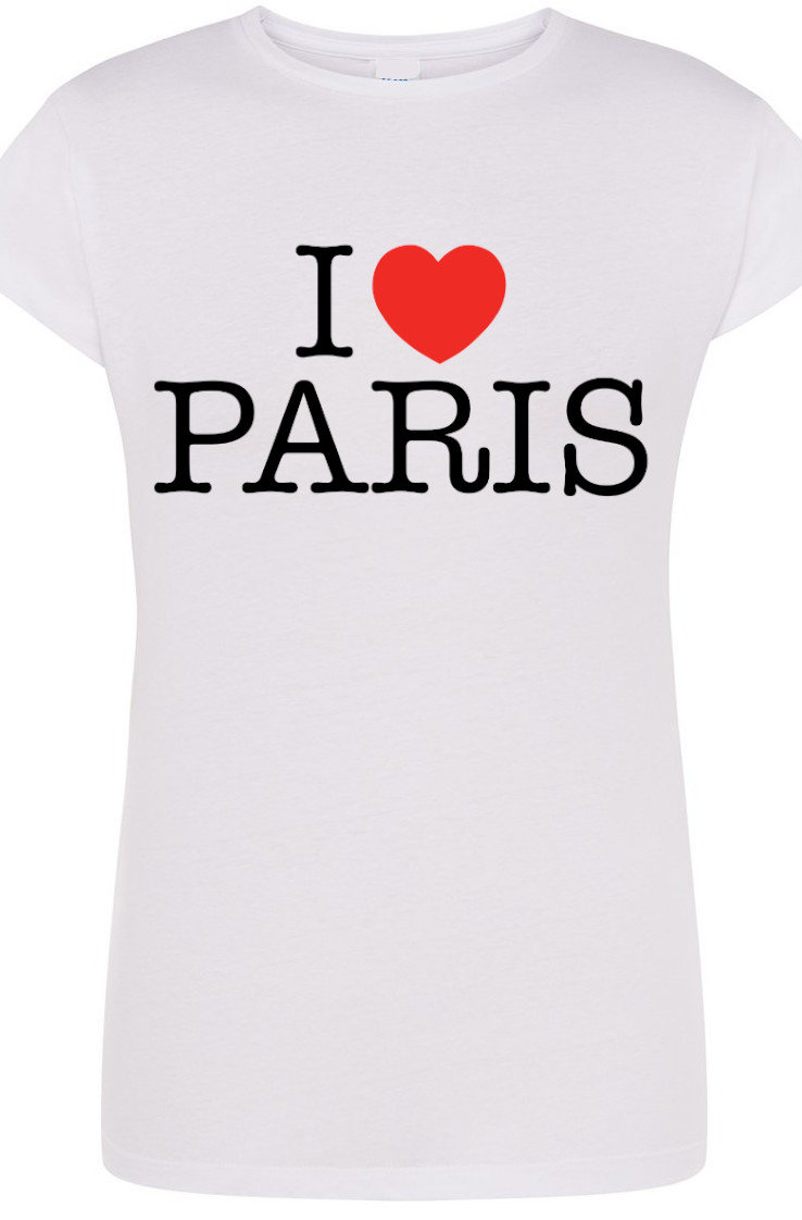 I Love Paris Kocham Paryż T-Shirt Damski r.S