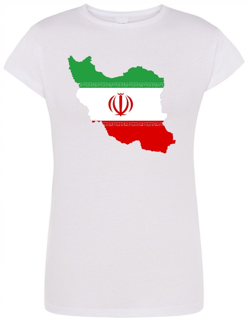 T-Shirt damski nadruk Iran Flaga Państwa r.M