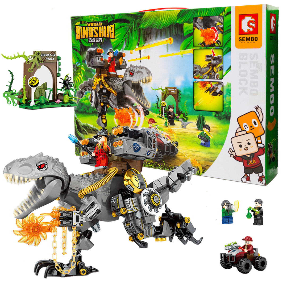 Klocki konstrukcyjne Dinosaur World Jurassic Tyranozaur Rex zestaw 560EL.