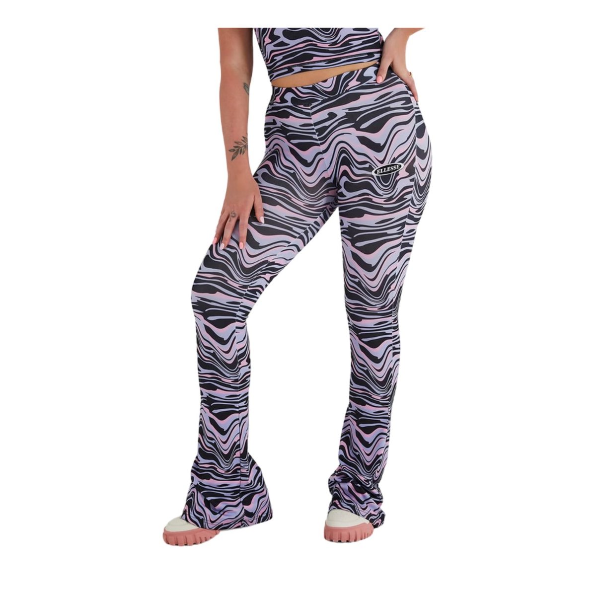 Legginsy Ellesse Poof damskie sportowe flare-M