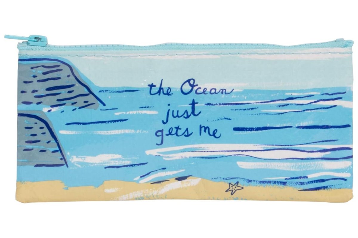 Piórnik Blue Q Ocean Gets Me niebieski etui