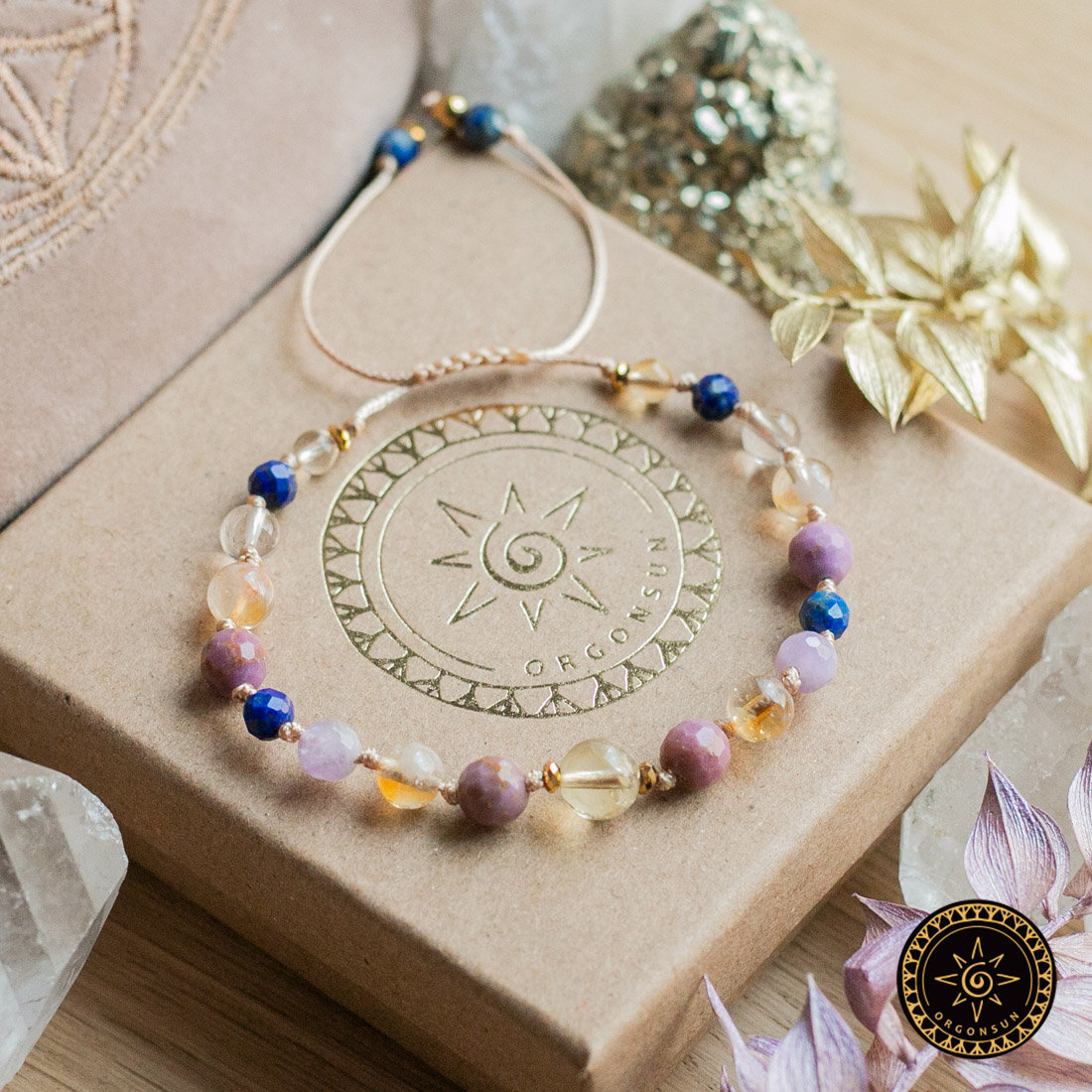 Bransoletka Panna Zodiakalna Znak Zodiaku z kamieniami Amulet Talizman Virgo