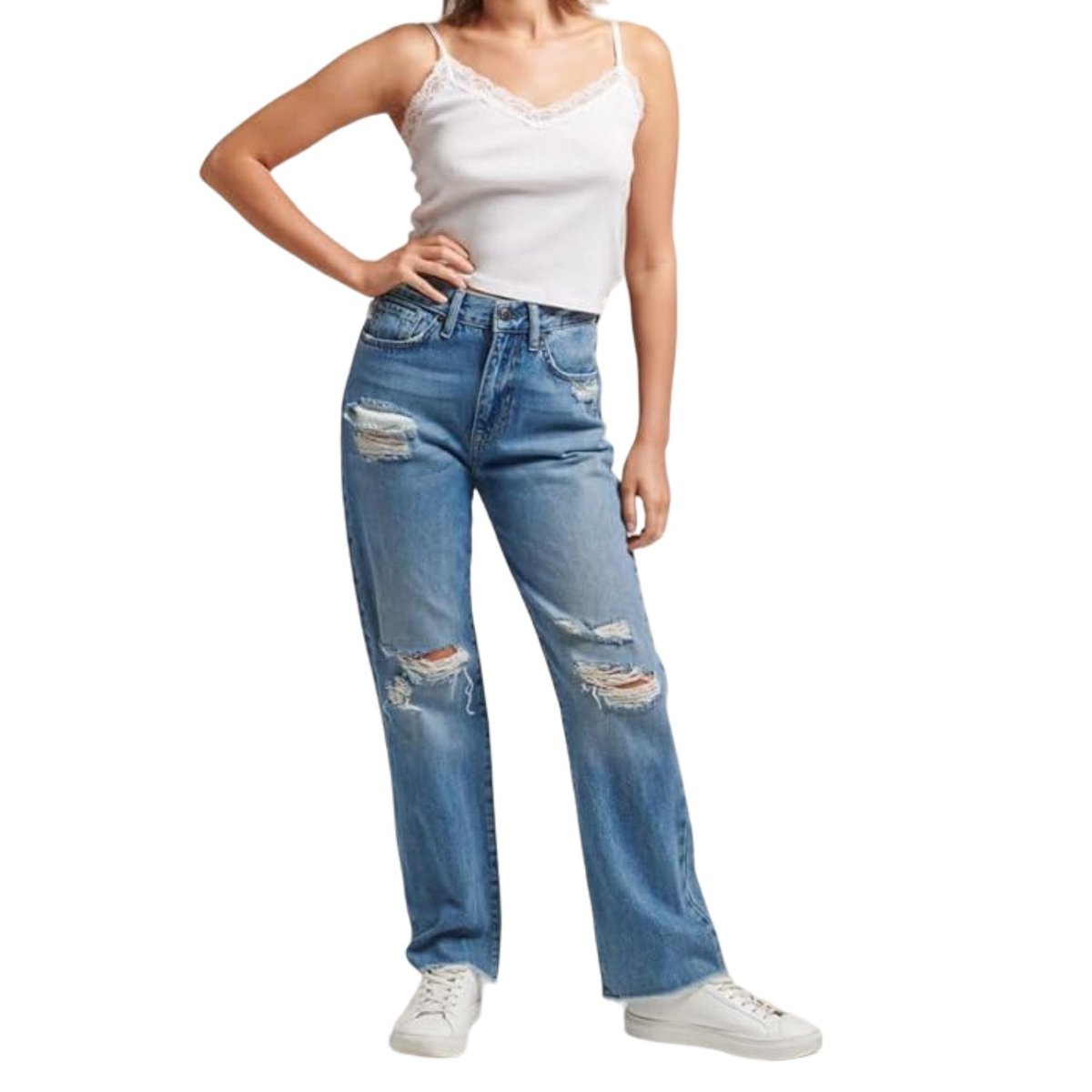 Spodnie damskie Superdry High Rise Straight jeansowe proste-W29