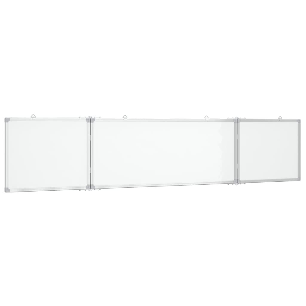 vidaXL Tablica magnetyczna, składana, 200x40x1,7 cm, aluminiowa