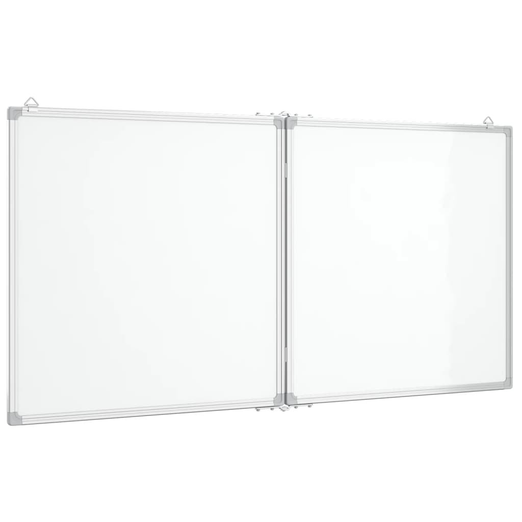 vidaXL Tablica magnetyczna, składana, 120x60x1,7 cm, aluminiowa