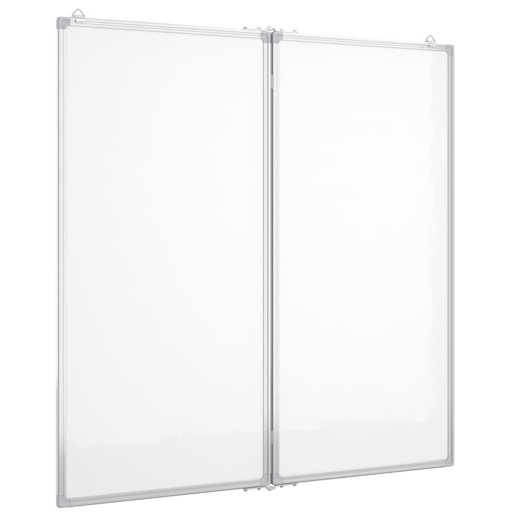 vidaXL Tablica magnetyczna, składana, 80x80x1,7 cm, aluminiowa