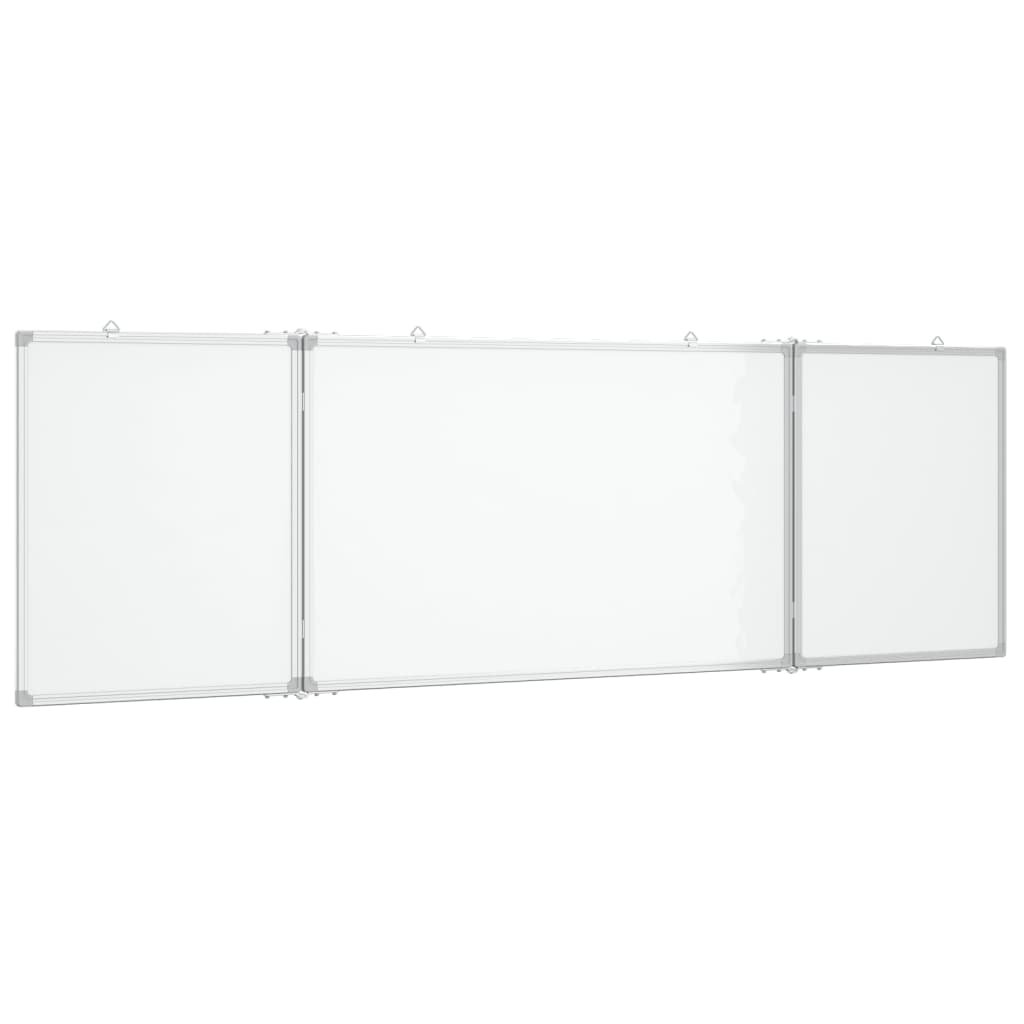 vidaXL Tablica magnetyczna, składana, 160x50x1,7 cm, aluminiowa