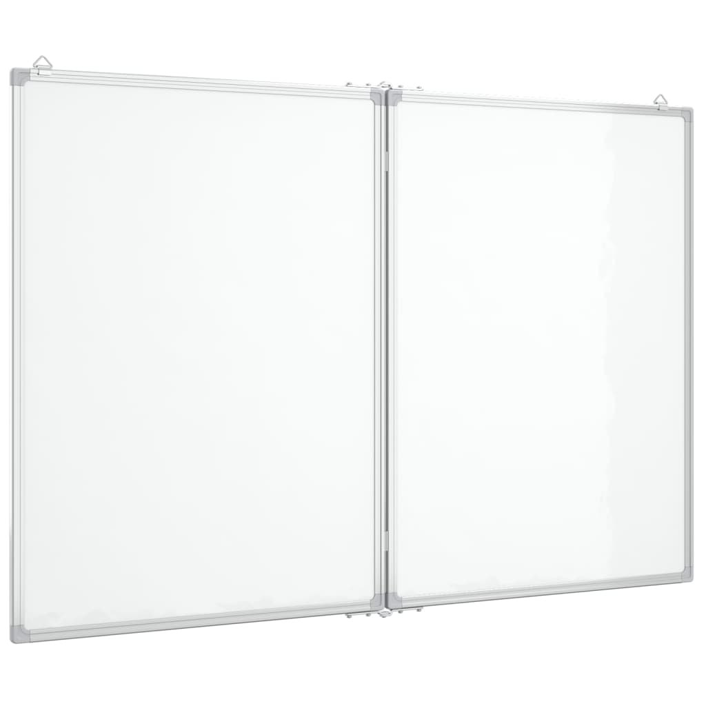 vidaXL Tablica magnetyczna, składana, 100x80x1,7 cm, aluminiowa