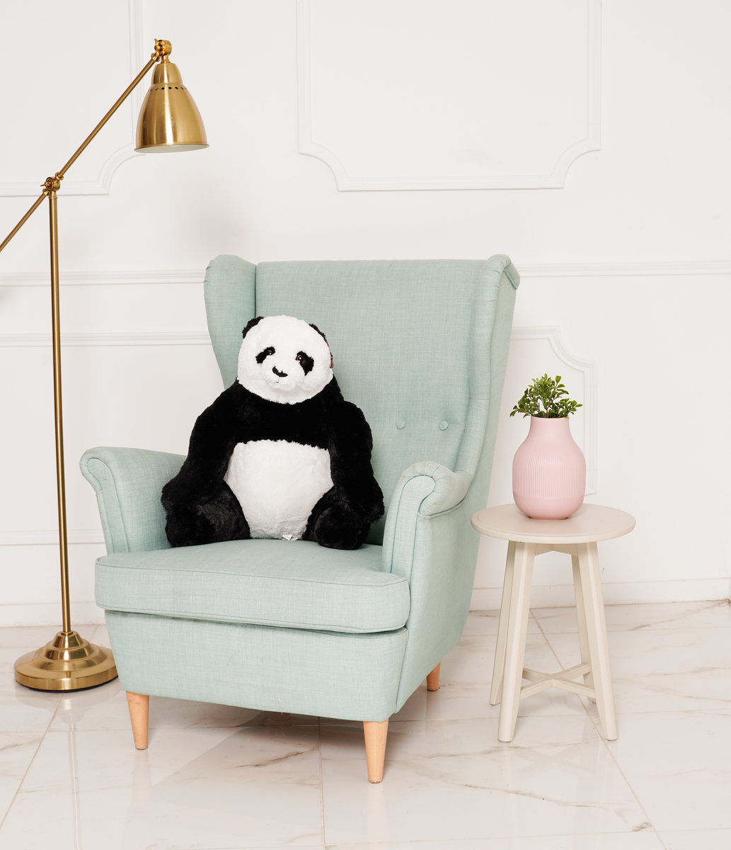 Miś Gustaw, Panda Julius 45cm - black/white