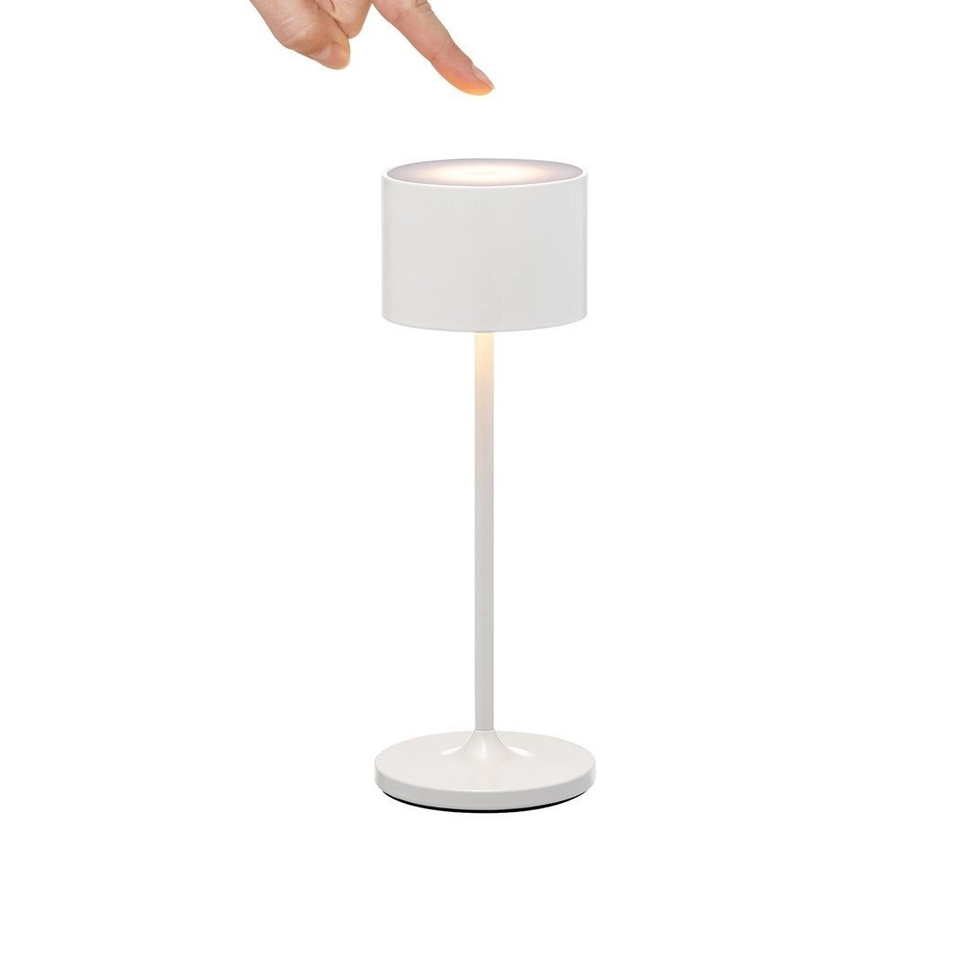 Lampa Stołowa LED Bezprzewodowa Lampka Nocna BIAŁA Minimalistyczna 35 CM