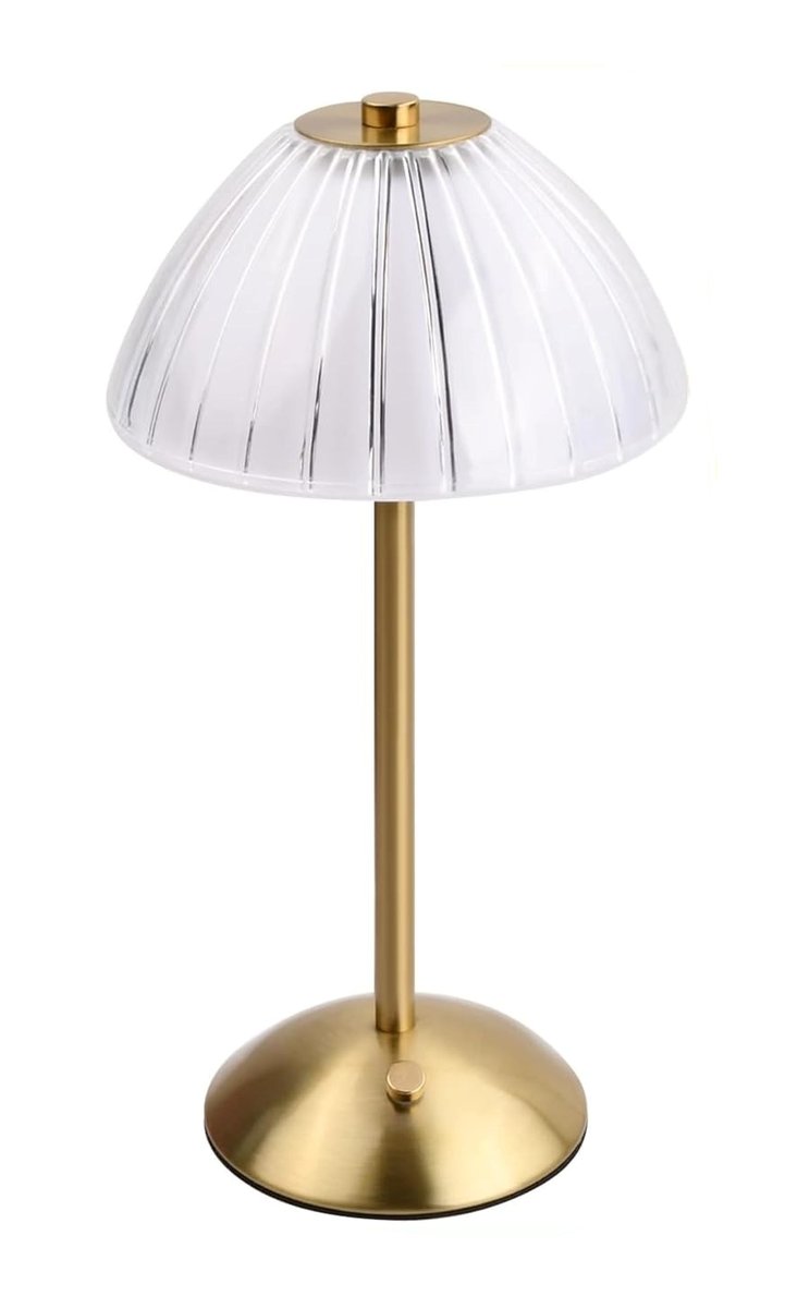 Lampa Stołowa LED Bezprzewodowa Lampka Nocna RETRO Klosz 3 Kolory Światła