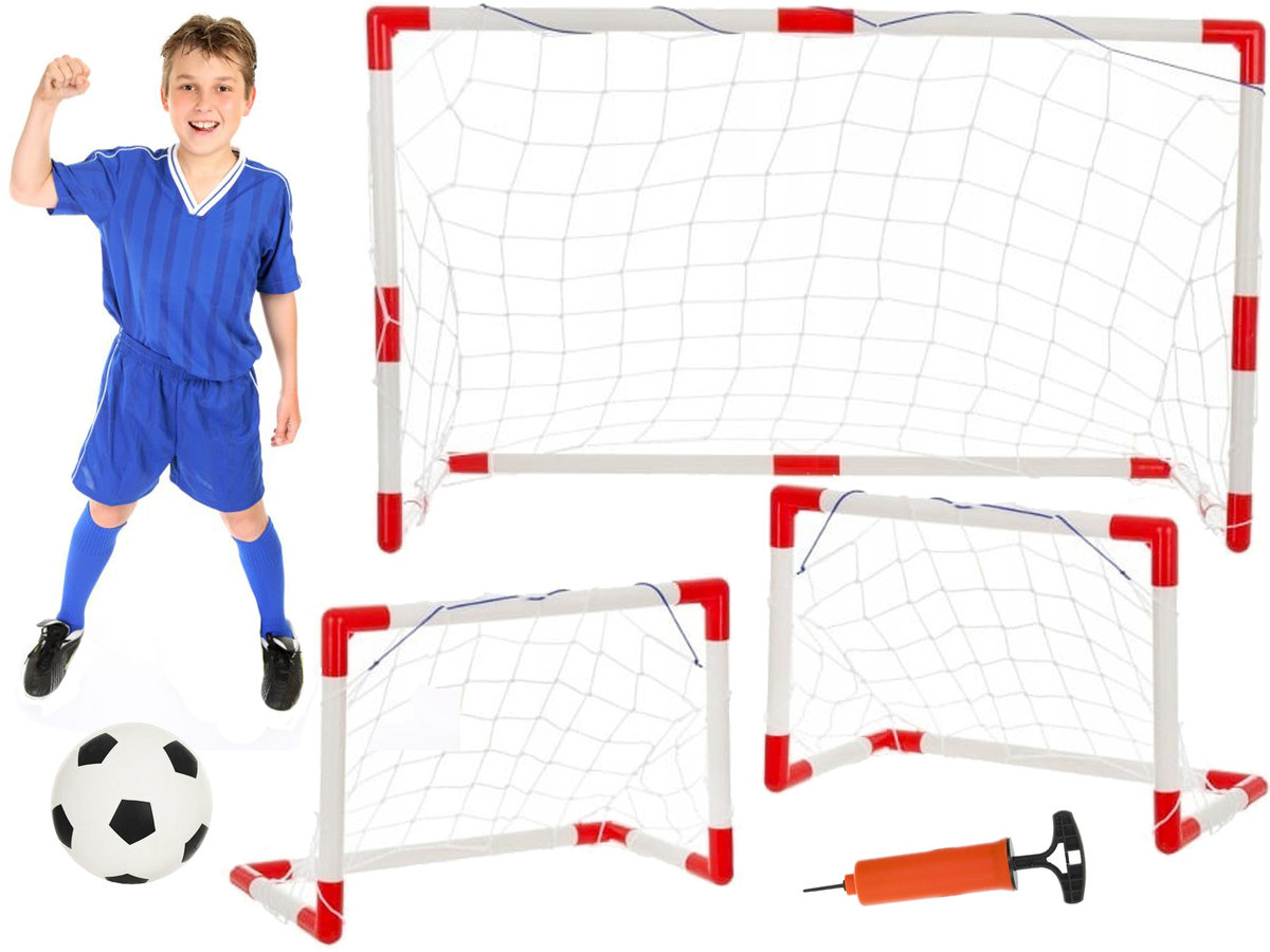 Duża Bramka Piłkarska Lub 2 Małe Bramki Pompka Zestaw 2W1 Do Piłki Nożnej