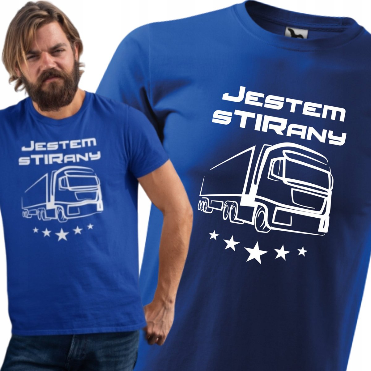 Koszulka męska dla kierowcy ciężarówki, tira 