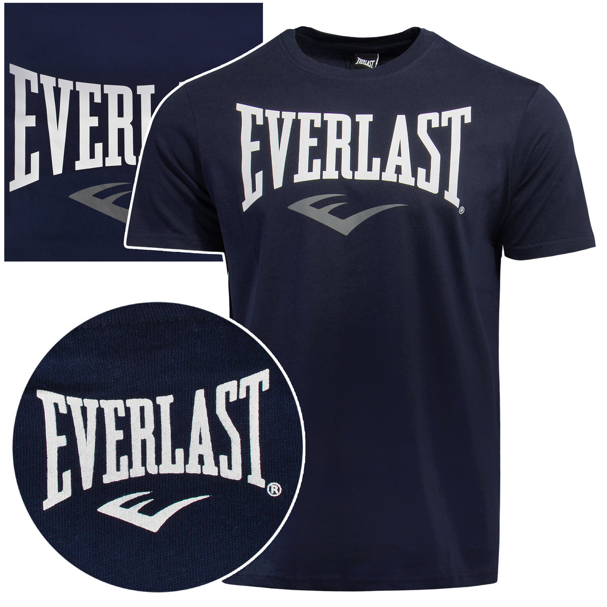 Everlast Koszulka Męska T-shirt Bawełniana Granat Logo 290J86 Rozmiar XL
