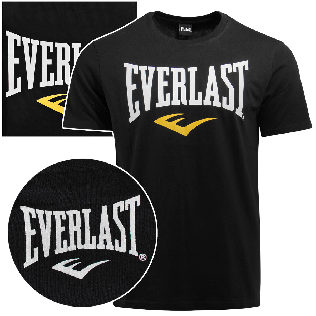 Everlast Koszulka Męska T-shirt Bawełniana Czarna Logo 290J86 Rozmiar M