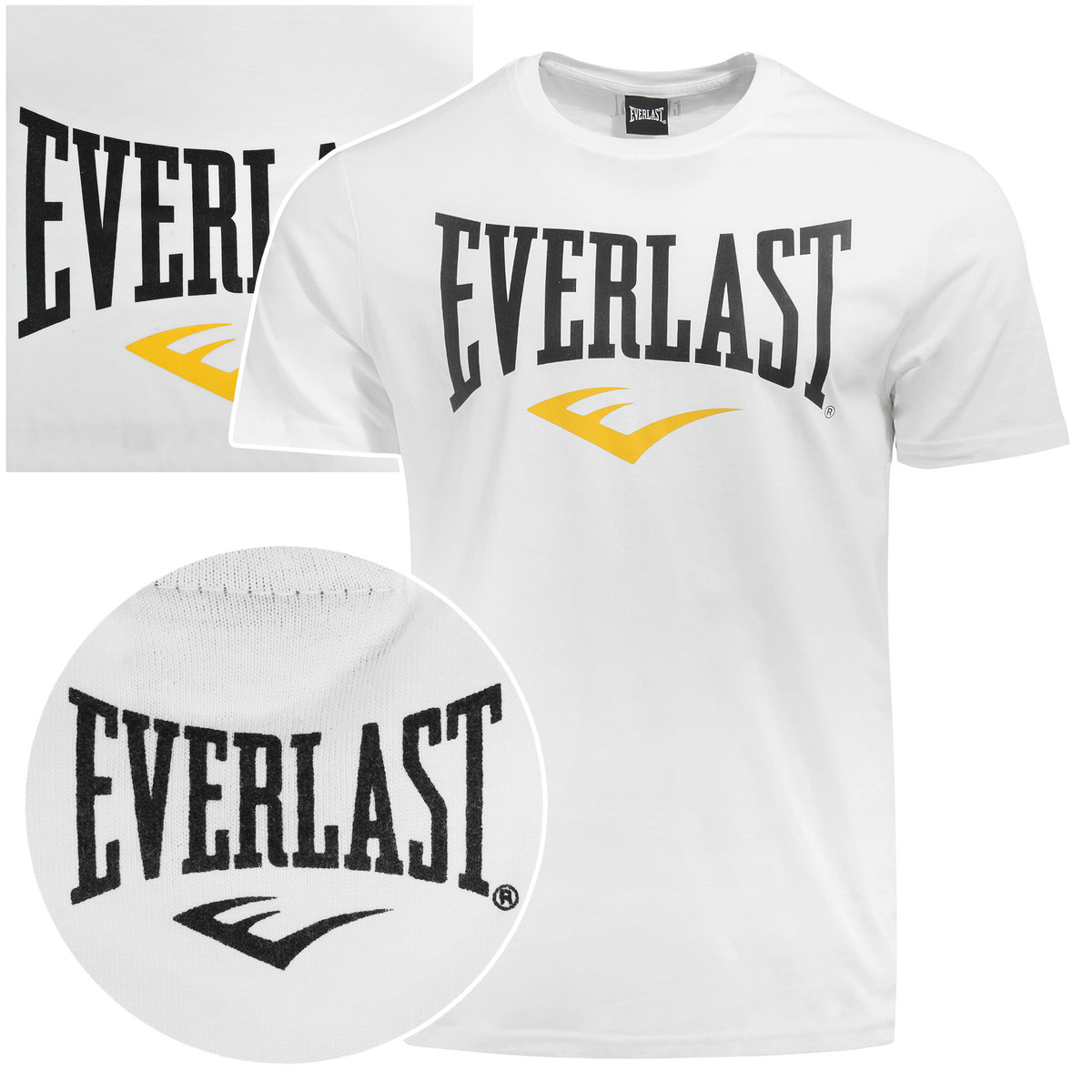 Everlast Koszulka Męska T-shirt Bawełniana Biała Logo 290J86 Rozmiar L