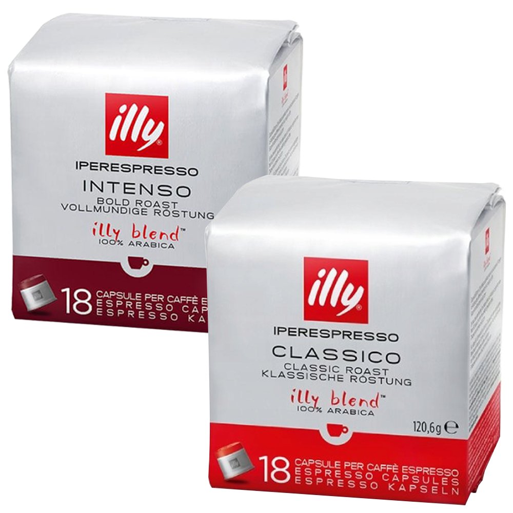 Kapsułki Illy Intenso 18szt + Kapsułki Illy Espresso Classico 18szt