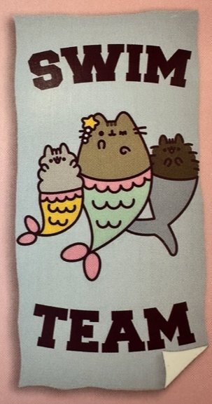 Ręcznik kąpielowy Dla dzieci Pusheen 140 cm x 70 cm niebieski