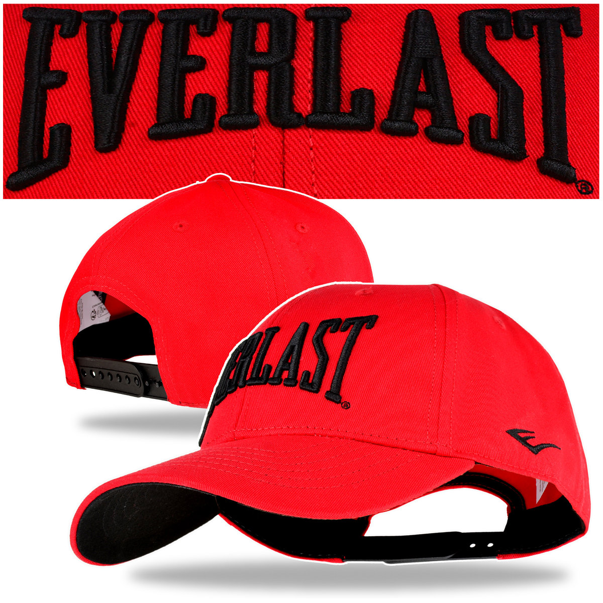 Everlast Czapka z Daszkiem Baseball Red Bawełniana Regulowana