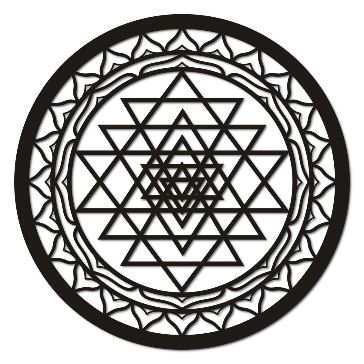 Dekoracja ścienna Sri Yantra ażurowa 40cm