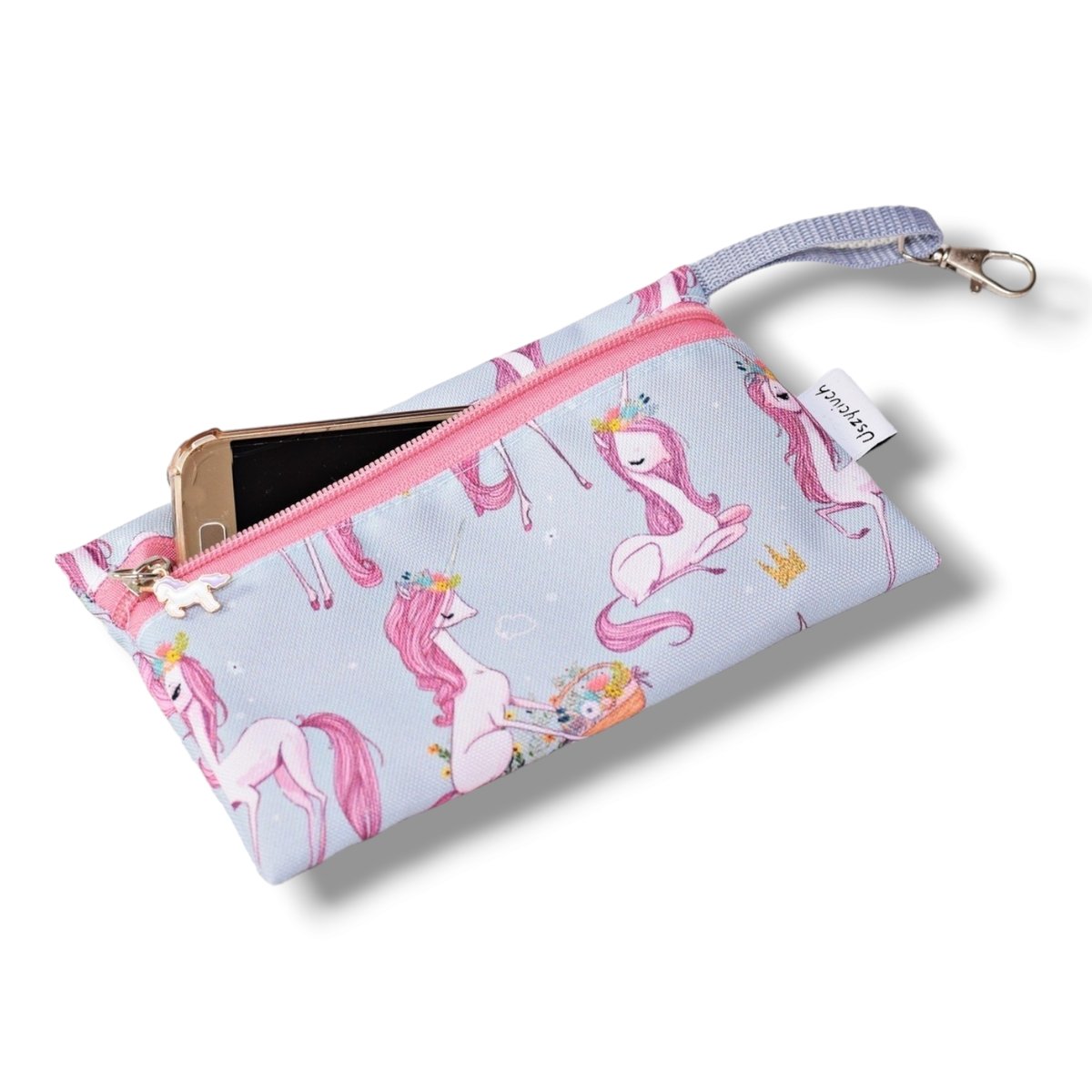 Etui na klucze etui na telefon saszetka portfelik jednorożce