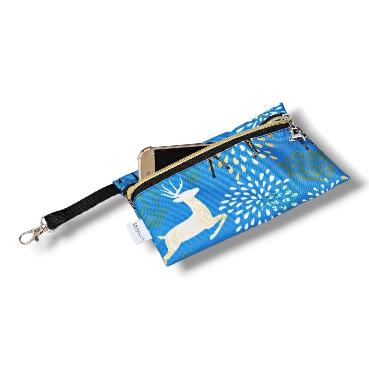 Etui na klucze etui na telefon saszetka portfelik renifer