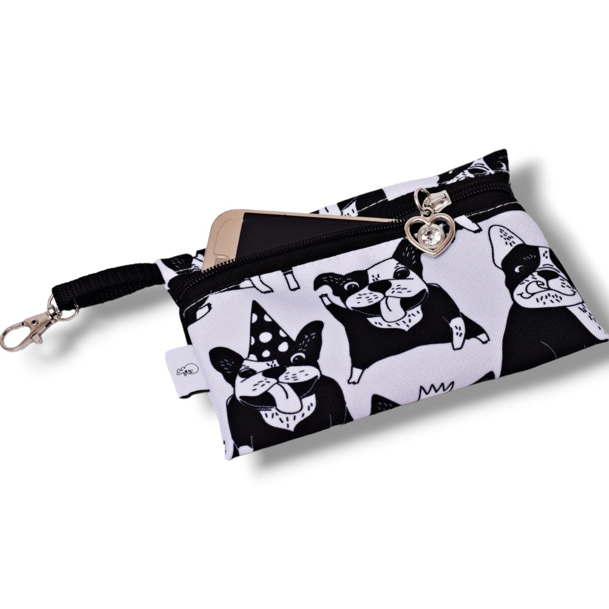 Etui na klucze etui na telefon piesek saszetka portfelik buldog