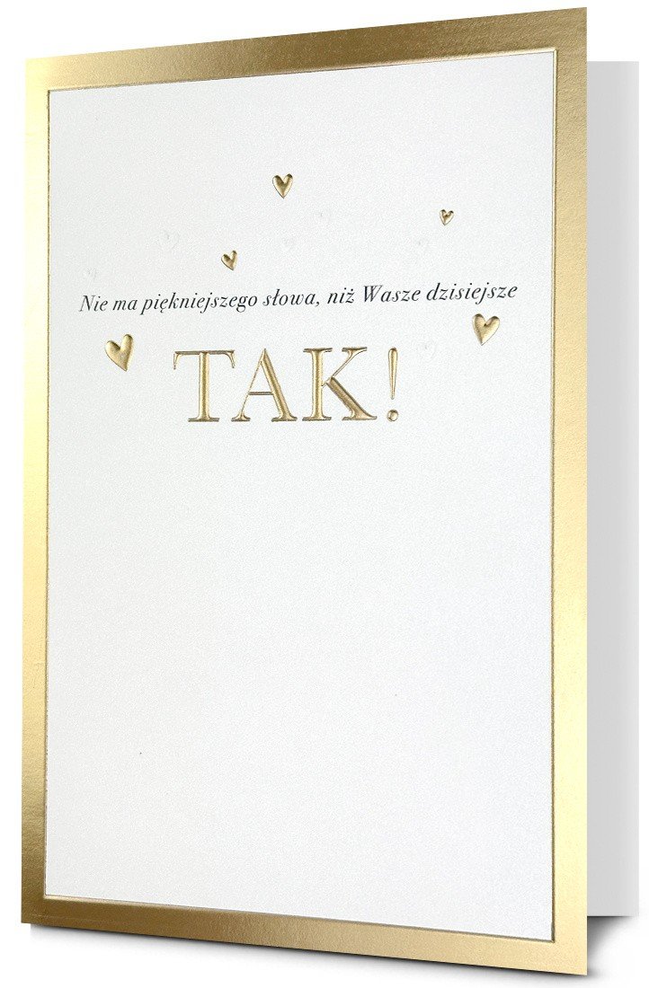 Kartka ślubna skromna, elegancka HM3143