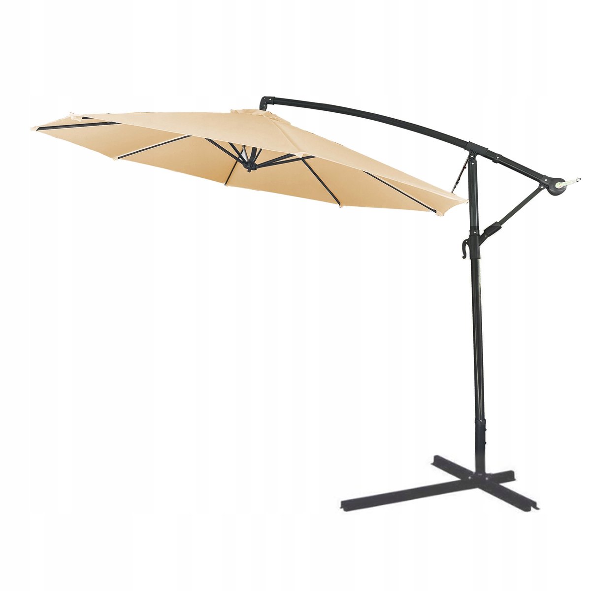 PARASOL OGRODOWY DUŻY SOLIDNY SKŁADANY 3 M Z WYSIĘGNIKIEM REGULACJA XXXL