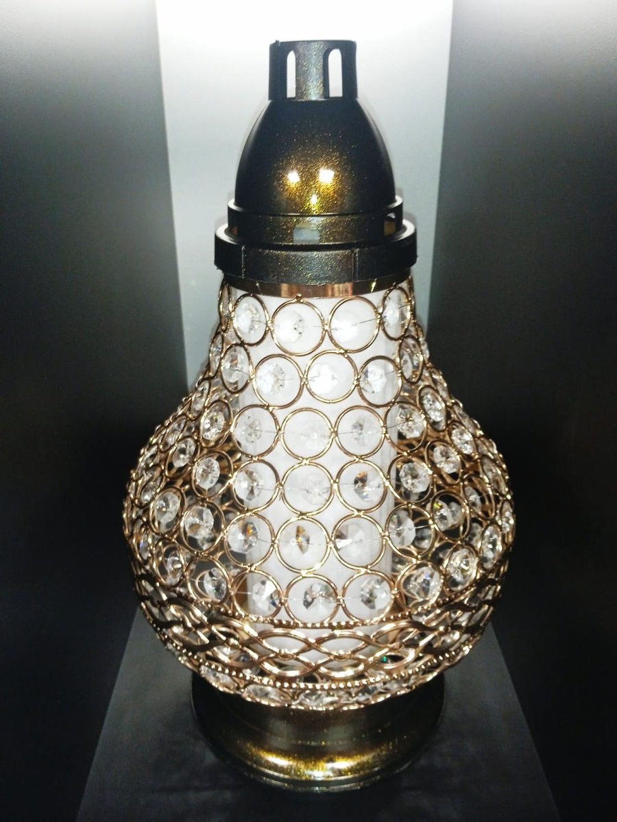 Znicz Lampion Karafa PREMIUM Złota