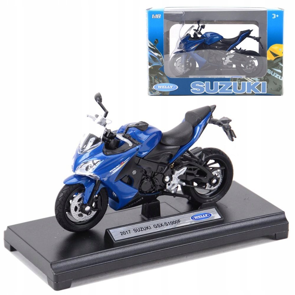 Suzuki GSX-S 1000F 2017 model w skali 1:18 Welly motocykl motor