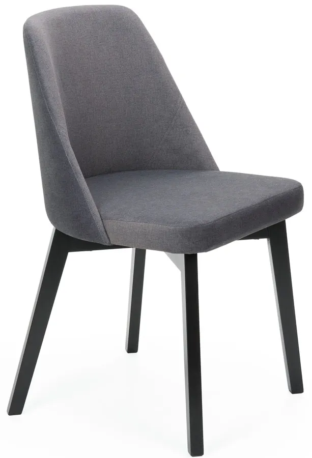 Grafitowe krzesło tapicerowane drewniane K3-D12