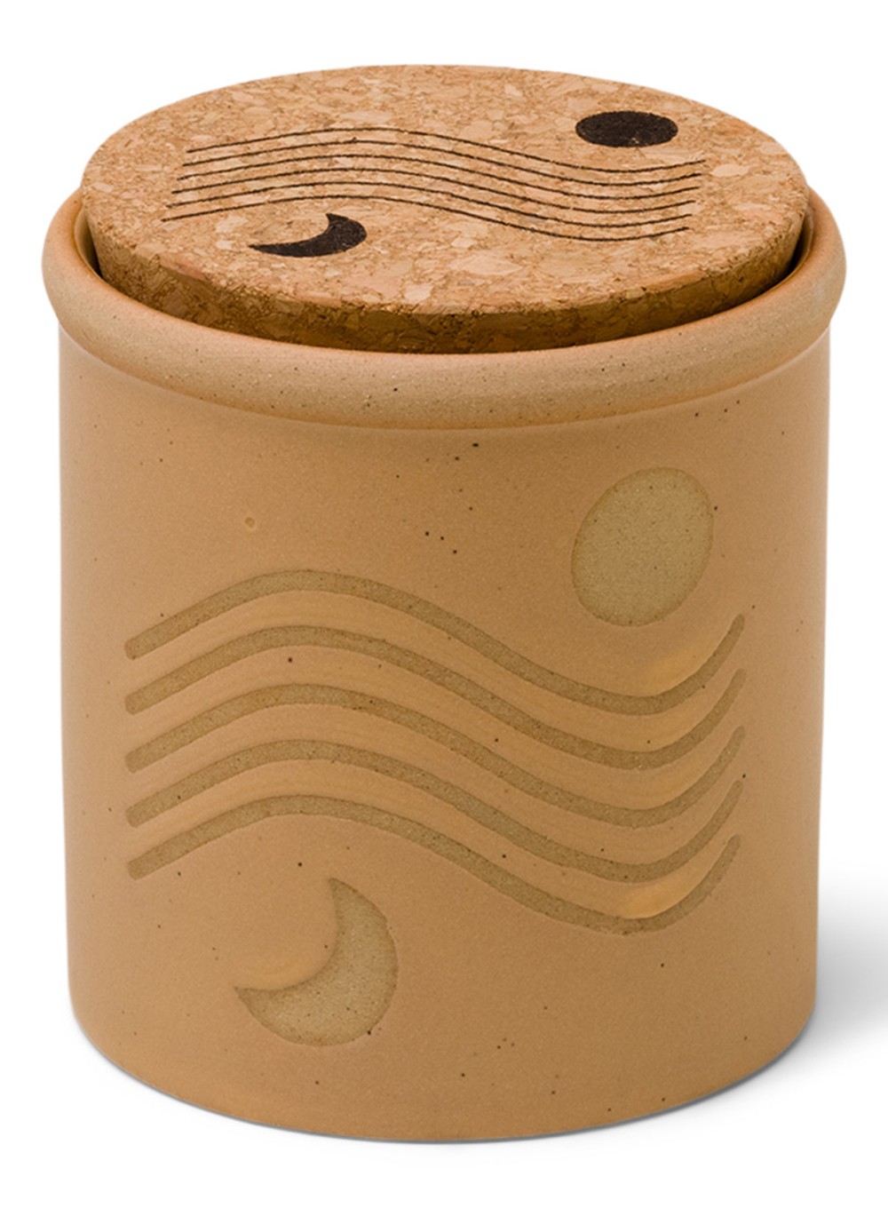 Świeca sojowa ceramiczna Paddywax Dune Orange Zest & Bergamot 226 g - yellow