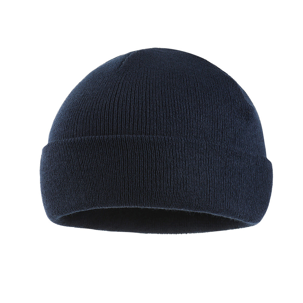 Czapka M-Tac dzianinowa 100% akryl cienka przędza granatowa L/XL