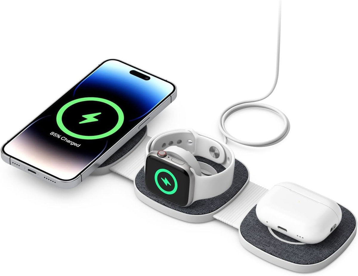 Ładowarka Indukcyjna T1-3in1 Magsafe Wireless Charger DARK GREY