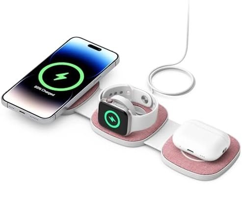 Ładowarka Indukcyjna T1-3in1 Magsafe Wireless Charger PINK