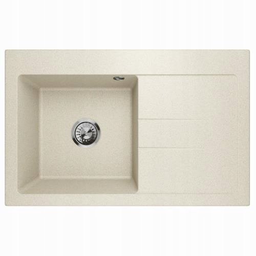ZLEWOZMYWAK GRANITOWY LAVELLO LUXOR 1.0 PIASKOWY PRAWY