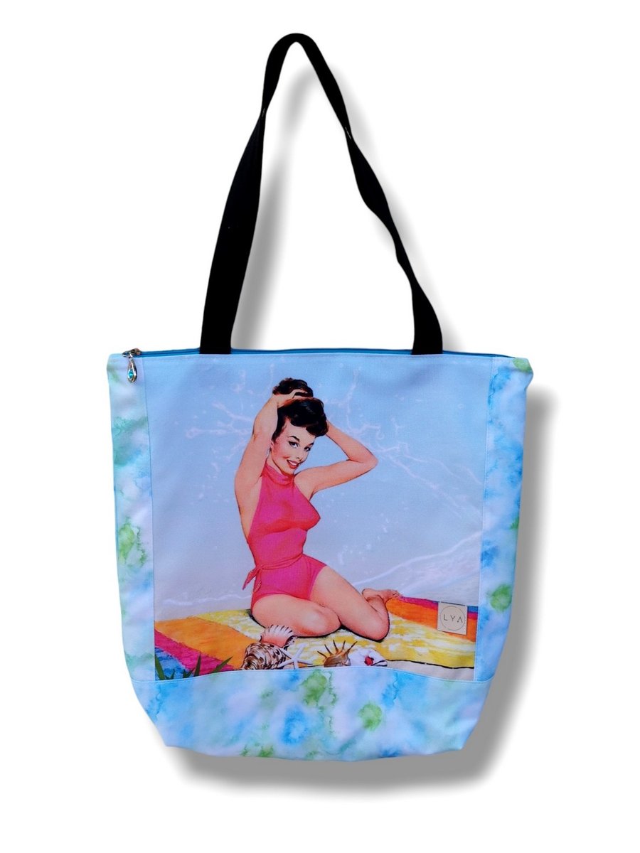 Torba shopper torba wodoodporna torba na ramię pin up