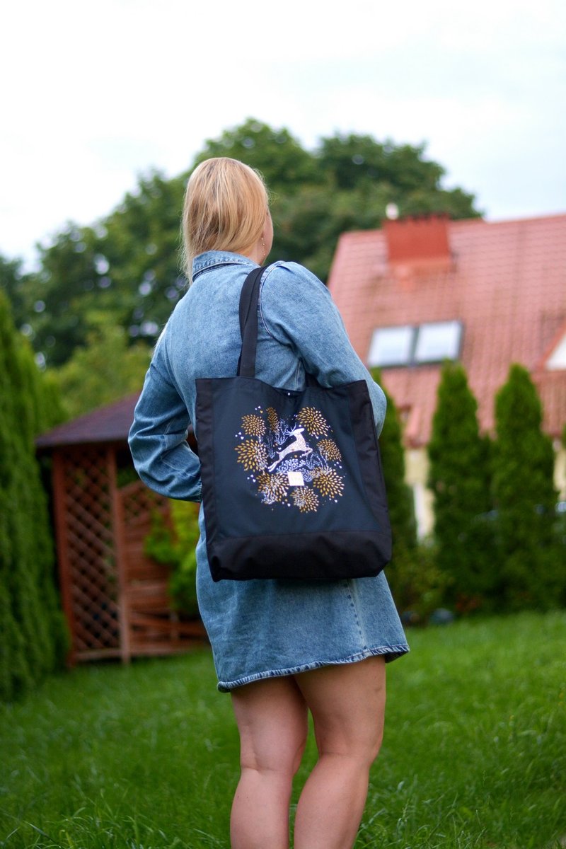 Torba shopper torba wodoodporna torba na ramię renifer