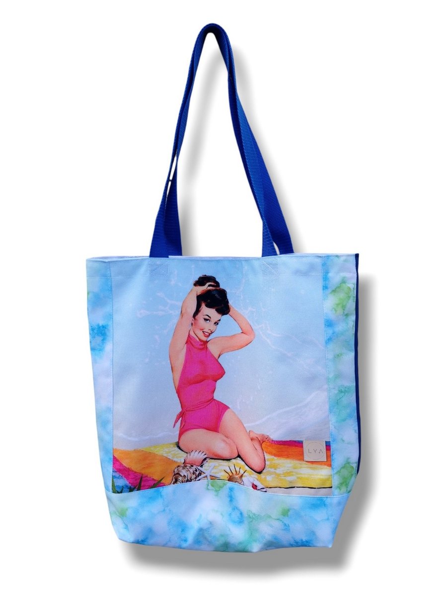 Torba shopper torba wodoodporna torba na ramię pin up